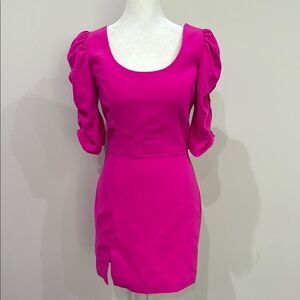 Amanda Uprichard  Barton Dress Mini Elegant Hot Pink Dress Size XS